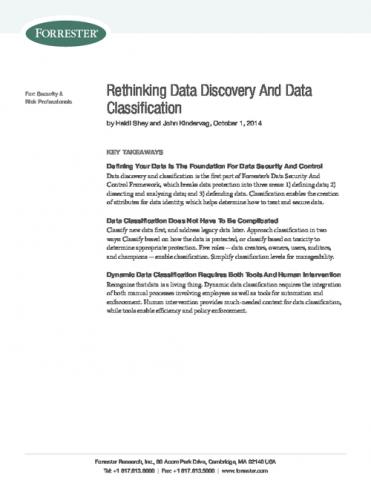 Rethinking data classification